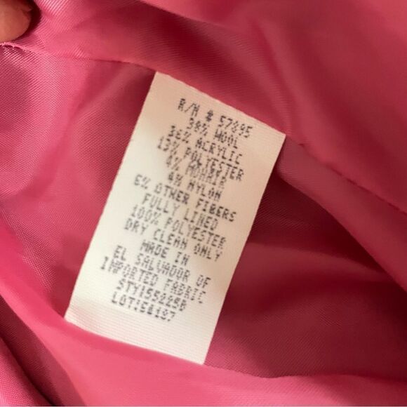 Vintage Pink Plaid Mohair Wool Jacket - Picture 6 of 6